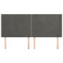 Headboard with dark gray velvet ears 163x16x118/128 cm by , Headboards and footboards - Ref: Foro24-3119495, Price: 130,11 €,...