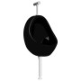 Wall-mounted urinal with black ceramic flush valve by vidaXL, Urinals - Ref: Foro24-143992, Price: 99,81 €, Discount: %