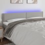 Cabecero con LED de tela gris claro 160x5x78/88 cm de , Cabeceros y pies de cama - Ref: Foro24-3121478, Precio: 66,99 €, Desc...