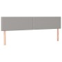 Cabecero con LED de tela gris claro 160x5x78/88 cm de , Cabeceros y pies de cama - Ref: Foro24-3121478, Precio: 66,99 €, Desc...