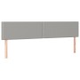 Light gray fabric headboard with LED 180x5x78/88 cm by , Headboards and footboards - Ref: Foro24-3121486, Price: 64,44 €, Dis...