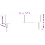 Cabecero con LED de tela color crema 200x5x78/88 cm de , Cabeceros y pies de cama - Ref: Foro24-3121499, Precio: 66,37 €, Des...