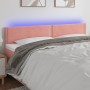 Pink velvet headboard with LED 200x5x78/88 cm by , Headboards and footboards - Ref: Foro24-3121543, Price: 65,75 €, Discount: %