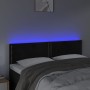 Cabecero con LED de terciopelo negro 144x5x78/88 cm de , Cabeceros y pies de cama - Ref: Foro24-3121522, Precio: 58,03 €, Des...