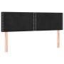 Cabecero con LED de terciopelo negro 144x5x78/88 cm de , Cabeceros y pies de cama - Ref: Foro24-3121522, Precio: 58,03 €, Des...