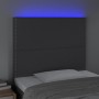 Headboard with LED lights dark gray fabric 90x5x118/128 cm by , Headboards and footboards - Ref: Foro24-3122267, Price: 64,19...