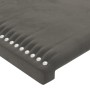 Cabecero con luces LED terciopelo gris oscuro 80x5x118/128 cm de , Cabeceros y pies de cama - Ref: Foro24-3122315, Precio: 69...