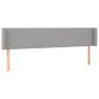 Light gray fabric headboard with LED 183x16x78/88 cm by , Headboards and footboards - Ref: Foro24-3123110, Price: 79,91 €, Di...