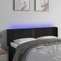 Black velvet headboard with LED 147x16x78/88 cm by , Headboards and footboards - Ref: Foro24-3123146, Price: 72,04 €, Discoun...