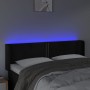 Black velvet headboard with LED 147x16x78/88 cm by , Headboards and footboards - Ref: Foro24-3123146, Price: 72,04 €, Discoun...