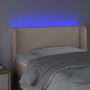 Cabecero con LED cuero sintético color capuchino 83x16x78/88 cm de , Cabeceros y pies de cama - Ref: Foro24-3123173, Precio: ...