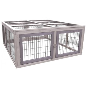 FLAMINGO Hutch Arena Cottage gray 107x116x47 cm by FLAMINGO, Cages and habitats for small animals - Ref: Foro24-439663, Price...