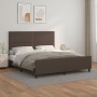 Brown synthetic leather headboard bed frame 180x200 cm by , Beds and slatted bases - Ref: Foro24-3125527, Price: 261,92 €, Di...