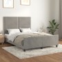 Light gray velvet bed frame with headboard 140x190cm by , Beds and slatted bases - Ref: Foro24-3125696, Price: 214,86 €, Disc...