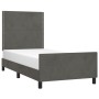 Dark gray velvet bed frame with headboard 80x200cm by , Beds and slatted bases - Ref: Foro24-3125661, Price: 149,97 €, Discou...