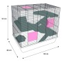 FLAMINGO Hamster cage Jaro 4 58x38x55 cm black and blue by FLAMINGO, Cages and habitats for small animals - Ref: Foro24-43968...