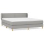 Cama box spring con colchón tela gris claro 160x200 cm de , Camas y somieres - Ref: Foro24-3126733, Precio: 484,27 €, Descuen...