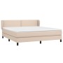 Cama box spring con colchón cuero sintético capuchino 160x200cm de , Camas y somieres - Ref: Foro24-3127264, Precio: 518,21 €...