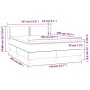 Cama box spring con colchón cuero sintético capuchino 140x200cm de , Camas y somieres - Ref: Foro24-3127258, Precio: 461,34 €...