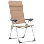 Aluminum camping chairs 2 units cream 58x69x111 cm by vidaXL, camping furniture - Ref: Foro24-44314, Price: 125,25 €, Discoun...