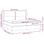 Box spring bed with blue fabric mattress 200x200 cm by , Beds and slatted bases - Ref: Foro24-3127915, Price: 692,02 €, Disco...