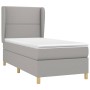 Box spring bed with light gray fabric mattress 90x190 cm by , Beds and slatted bases - Ref: Foro24-3128405, Price: 342,54 €, ...