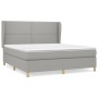 Cama box spring con colchón tela gris claro 160x200 cm de , Camas y somieres - Ref: Foro24-3128453, Precio: 573,84 €, Descuen...