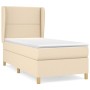 Cama box spring con colchón tela color crema 90x200 cm de , Camas y somieres - Ref: Foro24-3128418, Precio: 355,68 €, Descuen...