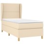 Cama box spring con colchón tela color crema 90x200 cm de , Camas y somieres - Ref: Foro24-3128418, Precio: 355,68 €, Descuen...