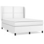 Cama box spring con colchón cuero sintético blanco 140x190 cm de , Camas y somieres - Ref: Foro24-3128968, Precio: 558,55 €, ...