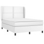 Cama box spring con colchón cuero sintético blanco 140x190 cm de , Camas y somieres - Ref: Foro24-3128968, Precio: 558,55 €, ...