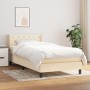 Cama box spring con colchón tela color crema 80x200 cm de , Camas y somieres - Ref: Foro24-3129910, Precio: 265,82 €, Descuen...