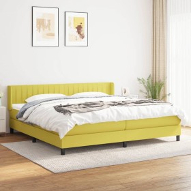 Box spring bed with green fabric mattress 200x200 cm by , Beds and slatted bases - Ref: Foro24-3129904, Price: 558,99 €, Disc...