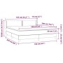 Box spring bed with light gray fabric mattress 160x200 cm by , Beds and slatted bases - Ref: Foro24-3130201, Price: 512,18 €,...