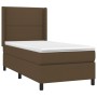 Cama box spring con colchón tela marrón oscuro 90x190 cm de , Camas y somieres - Ref: Foro24-3131316, Precio: 362,67 €, Descu...