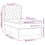 Box spring bed with cream fabric mattress 80x200 cm by , Beds and slatted bases - Ref: Foro24-3131630, Price: 330,67 €, Disco...