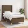 Box spring bed with dark brown fabric mattress 90x200 cm by , Beds and slatted bases - Ref: Foro24-3131884, Price: 373,19 €, ...