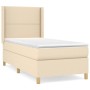 Box spring bed with cream fabric mattress 90x190 cm by , Beds and slatted bases - Ref: Foro24-3131878, Price: 361,84 €, Disco...