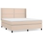 Box spring bed with cappuccino synthetic leather mattress 180x200cm by , Beds and slatted bases - Ref: Foro24-3132458, Price:...