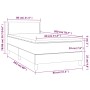 Boxspringbettmatratze und LED-Leuchten aus cremefarbenem Stoff 80x200 cm von , Betten und Lattenroste - Ref: Foro24-3133034, ...