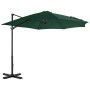 Sombrilla voladiza con poste de aluminio verde 300 cm de vidaXL, Sombrillas - Ref: Foro24-44621, Precio: 191,02 €, Descuento: %