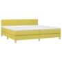 Cama box spring con colchón y LED tela verde 200x200 cm de , Camas y somieres - Ref: Foro24-3133668, Precio: 539,65 €, Descue...