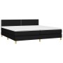 Cama box spring con colchón LED tela negro 200x200 cm de , Camas y somieres - Ref: Foro24-3133663, Precio: 614,66 €, Descuent...