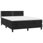 Box spring bed with mattress and LED black velvet 140x190 cm by , Beds and slatted bases - Ref: Foro24-3134341, Price: 421,99...