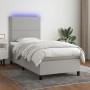 Cama box spring colchón y luces LED tela gris claro 90x190 cm de , Camas y somieres - Ref: Foro24-3134757, Precio: 356,25 €, ...