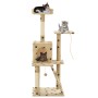 Cat scratching post with sisal post 120 cm beige prints by vidaXL, Cat furniture - Ref: Foro24-170593, Price: 66,54 €, Discou...