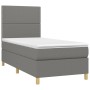 Cama box spring colchón y luces LED tela gris oscuro 90x190 cm de , Camas y somieres - Ref: Foro24-3135318, Precio: 320,40 €,...