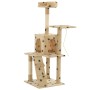 Cat scratching post with sisal post 120 cm beige prints by vidaXL, Cat furniture - Ref: Foro24-170593, Price: 66,54 €, Discou...