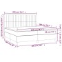 Boxspringbett-Matratze und LED-Leuchten, grüner Stoff, 200 x 200 cm von , Betten und Lattenroste - Ref: Foro24-3135628, Preis...