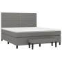 Cama box spring con colchón tela gris oscuro 160x200 cm de , Camas y somieres - Ref: Foro24-3136526, Precio: 577,56 €, Descue...